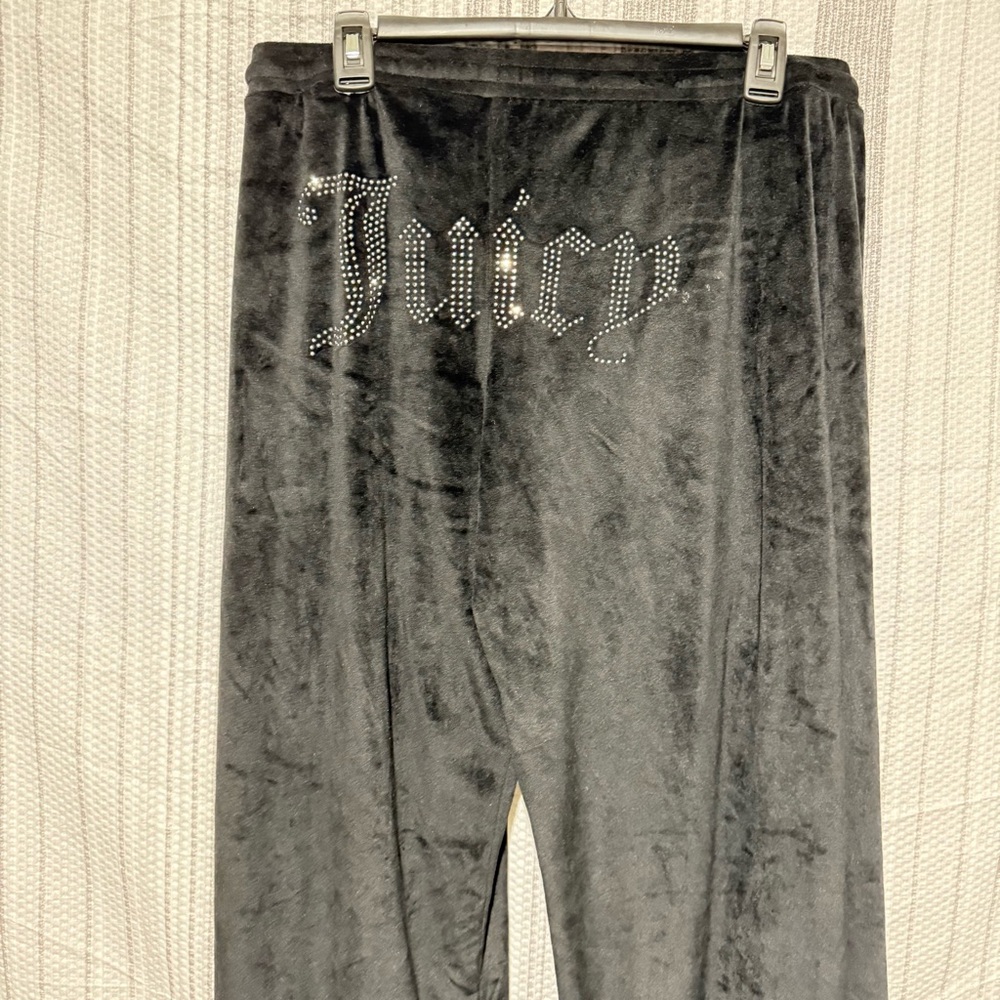 Juicy Couture Black Rhinestone Track Pants - Picture 5 of 8